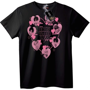 NOONEBRAND Тениска BTS Boy With Luv - 7XL, Black