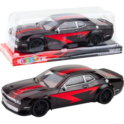 Lean Toys Sportovní auto na dálkové ovládání lesklé tělo černá červené linky