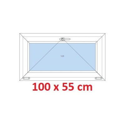 Soft Plastové okno 100x55 cm sklopné Daglesie