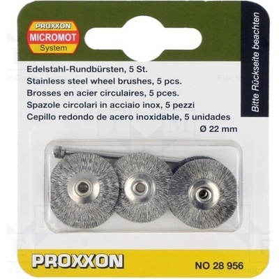 PROXXON 28956 Kartáč; 22mm; Ø: 2,35mm; 5ks; Sada: montážní trn