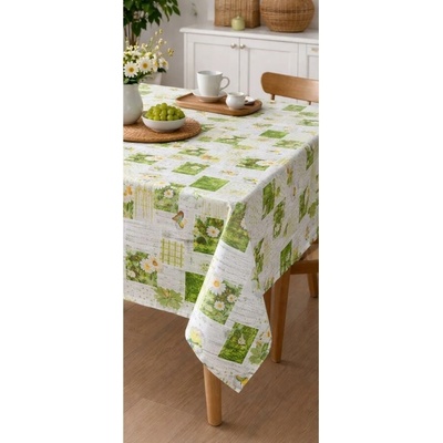 Obrus PVC Z-Z 6, metráž, 20 m x 140 cm, patchwork margarétky, IMPOL TRADE