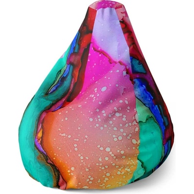 Sablio Sedací vak Pear Barvičky 70 x 95 x 15 cm