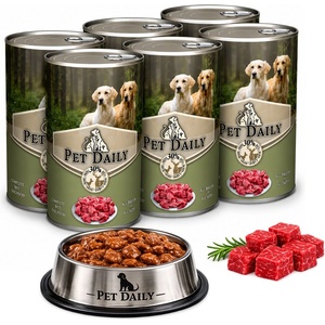 Pet Daily Dog Пълноценна мокра храна за кучета Мултипак, Дивеч, 6x1240g (42510x6)