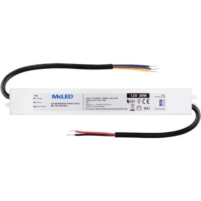 McLED LED transformátor 12V/30W ML-732.104.39.0, IP67, hliníkový
