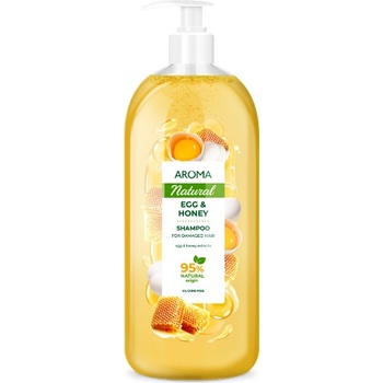 Aroma Natura Egg & Honey Šampón na poškodené vlasy 900 ml