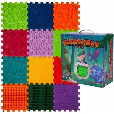 Ortek Puzzle Dinosaury Masážna ortopedická podložka 12 modulov