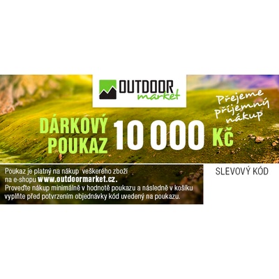 Outdoormarket Darčekový poukaz Hodnota: 10000