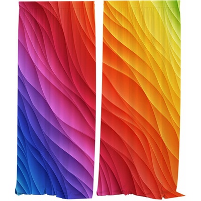 IMPAR Závěsy Barevné vlny,140 × 250 cm