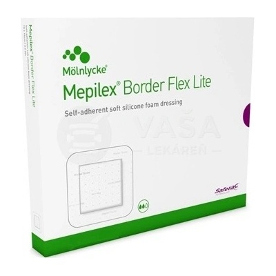 Mepilex Border Flex Lite 5 x 12,5 cm samolepivé krytie na rany, silikónové 5 ks