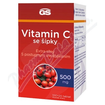GS Vitamin C 500 se šípky 100+20 tabliet