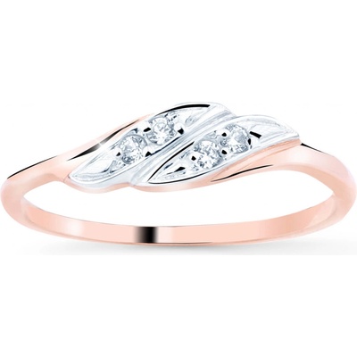 Cutie Jewellery prsten z růžového zlata se zirkony Z8021 10 X 4