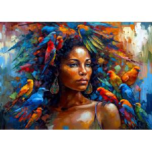 Enjoy - Puzzle Feathery Queen - 1 000 piese