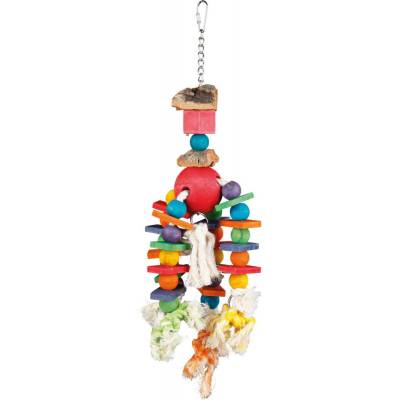 TRIXIE Colourful Wooden Toy for the Bird Cage - Дървена играчка за големи папагали, 35 см