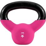 Yes4All DLKP Neoprene Coated Kettlebell, Strength Training Kettlebells - 2KG Pink