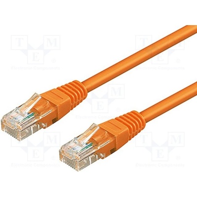 Goobay 95201 Patch cord U/UTP 5e licna CCA, 0,25m, oranžový