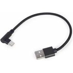Gembird Angled USB Type-C charging and data cable CC-USB2-AMCML-0.2M 0.2 m, Black