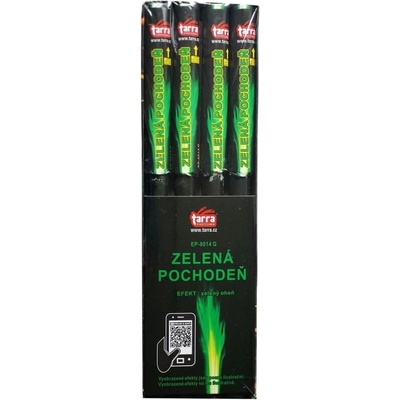 TARRA pyrotechnik BENGÁLSKÝ OHEŇ ZELENÁ POCHODENŇ 4 ks