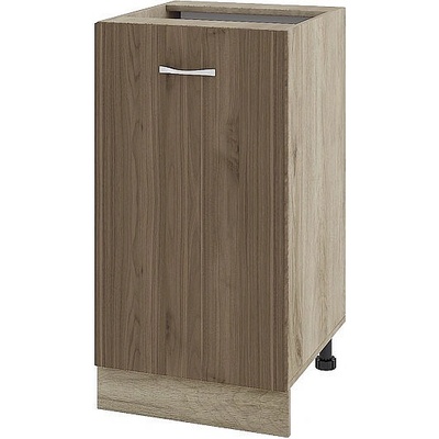 ИРИМ Долен шкаф с една врата и рафт Сити АРО-28 дъб сонома арвен / орех адмирал 45 см