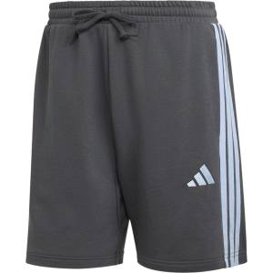 adidas Мъжки поларени къси панталони Adidas Essentials 3 Stripe Fleece Shorts Mens - Grey/Blue