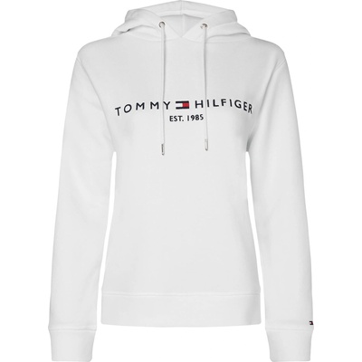 Tommy Hilfiger Суичър Tommy Hilfiger Essential Hilfiger Hoodie - WHITE YBR