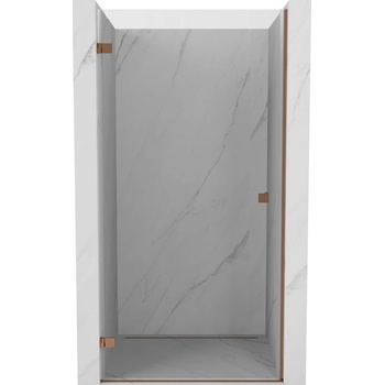 Mexen Lunar-B шарнирна душ врата, лява, 80 см, прозрачна, розово злато - 832-080-000-60-00-L (832-080-000-60-00-L)