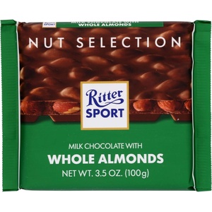 Ritter SPORT Млечен шоколад с цели бадеми Nut Selection 100 г