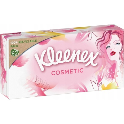 Kleenex BOX Cosmetics Regular papírové kapesníčky 3-vrstvové 80 ks