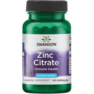 Swanson Zinc Citrate, 30 mg, 60 капсули, Swanson (SW1234)