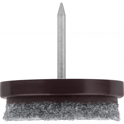 Walteco Filcový kluzák s hřebem, průměr 28mm, hnědý, 8 ks , 84970