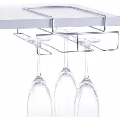 Zeller Present Držák na sklenice na víno, 4 sklenice, závěsný pod polici - bez montáže 18,5 x š 28 x v 7,5 cm