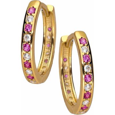 Zlaton Náušnice žluté zlato se zirkony kruhy 1.2cm 1.45g 000662606251
