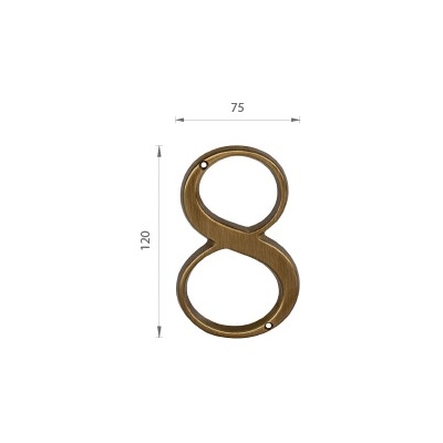 MP MPK - DOMOVÁ ČÍSLICA "8" - 120 mm Výška: 120 mm
