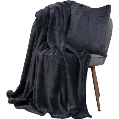 SCANquilt pléd Deli tmavě šedá střední 150x200