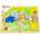 Viga Toys Дървен пъзел Viga - Сафари, 24 части (50198)