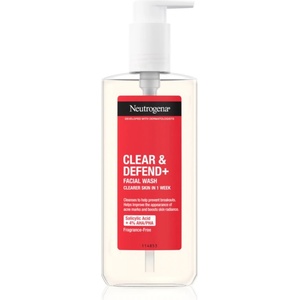 Neutrogena Clear & Defend+ почистващ гел против акне 200ml