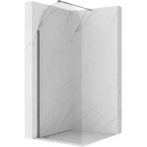 Mexen Kioto-Q Стъклена душ кабина Walk-in 80 x 200 см, прозрачна 8 мм, gun metal (800-080-101-95-00-Q)