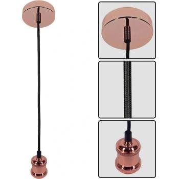 VIVALUX Пендел r6001 rg-bk retro розово злато/черен текстилен кабел (VIV004122)