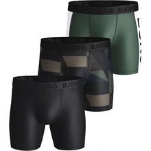 Björn Borg Shorts Per BB Textured Block 3P Zelený