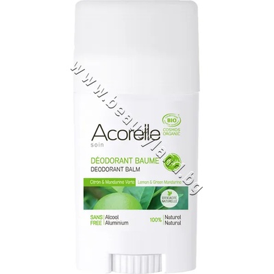 Acorelle Стик Acorelle Deodorant Balm Lemon and Green Mandarine, p/n AC-deo1 - Део стик за против изпотяване с цитрусов аромат (AC-deo1)