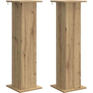 vidaXL Стойка за растения 2 бр. Дъб артизан 30, 5 x 30 x 100, 5 см (899761)