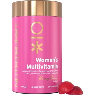 Nutriburst Advanced Women's Multivitamin žuvacie mäkké tobolky s multivitamínovým komplexom príchuť Berry Burst 60 ks