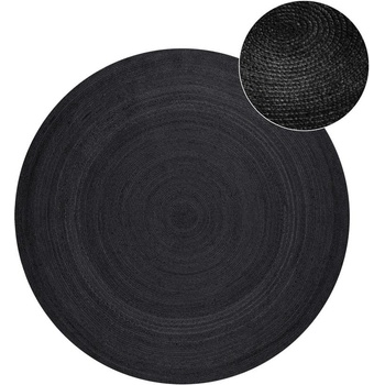 Hanse Home Черен двустранен ръчно изработен ютен кръгъл килим ø 140 cm Braided - Hanse Home (106322-140)