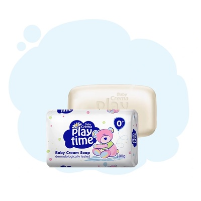BABY CREMA Бебешки крем сапун Play Time, бял, 100 гр (3060:)