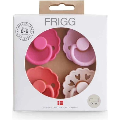 Frigg okrúhlé kaučuk cumlíky Rosy Romance 4ks