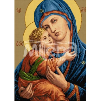 Milena Style Руска икона на Св. Богородица - гоблен със схема конци Ariadna 1: 1