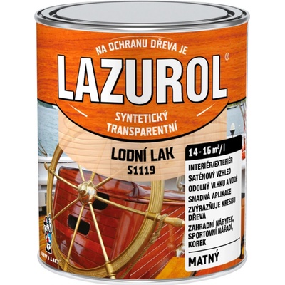 Lazurol S1119 lodní lak 0,75 l bezbarvý lesk – Zboží Dáma