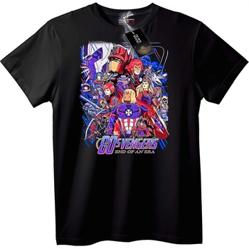 NOONEBRAND Тениска 80-те Avengers - 7XL, Black