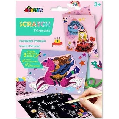 Škrabací kartičky Blahopřání princezny
