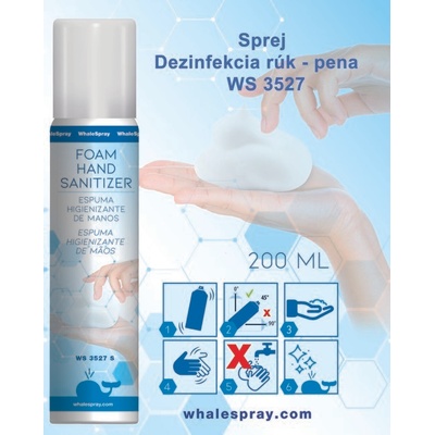 WS spray WS 3527 Hand Sanitizer dezinfekčná pena na ruky sprej 200 ml 3 ks