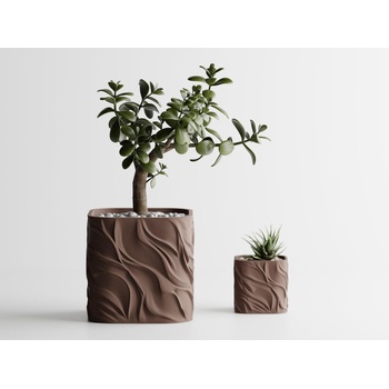 Кашпа Zephyra малка тъмнокафяв мат